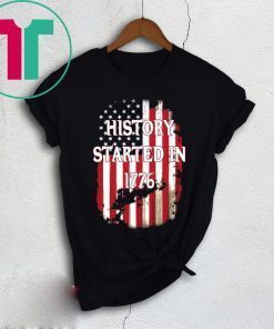 Robert Oberst History Started In American Flag T-Shirt