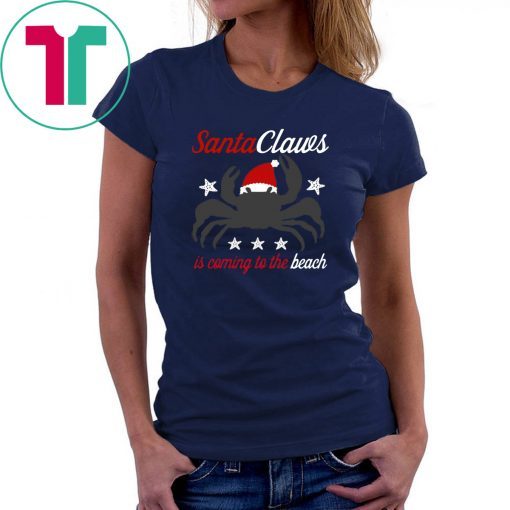 Santa Claws Is Coming To The Beach T-Shirt