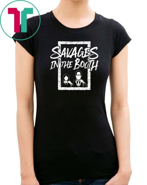 Mens Savages In The Booth John Sterling Suzyn Waldman Tee Shirt