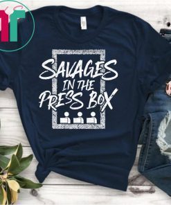 Womens Savages In The Press Box T-Shirt