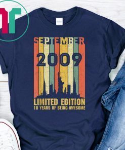 September 2009 T Shirt 10 Year Old Shirt 2009 Birthday Gift