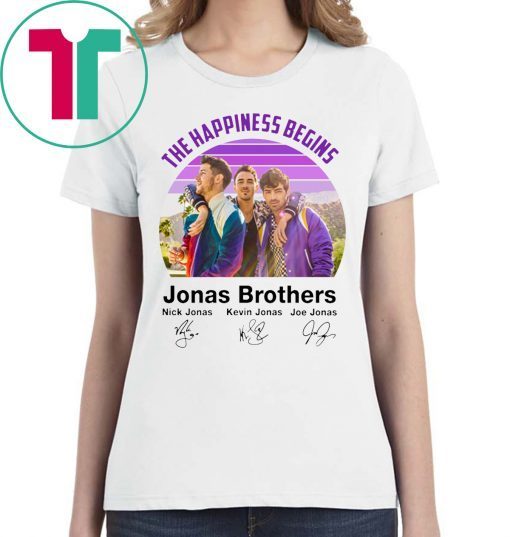 Signatures The Happiness Begins Jonas Brothers Tee Shirt