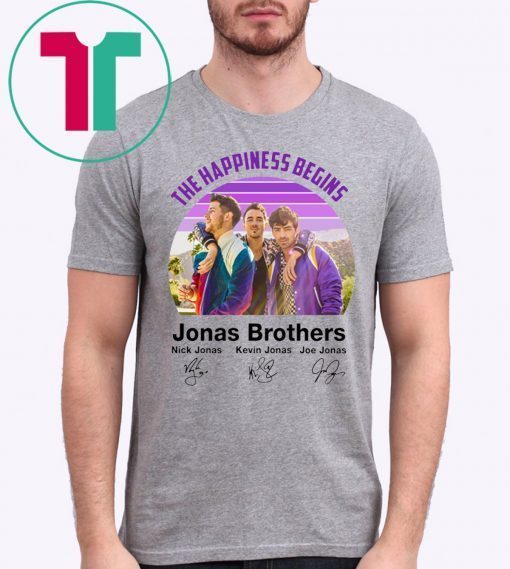 Signatures The Happiness Begins Jonas Brothers Tee Shirt