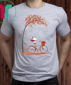 Snoopy Riding A Bicycle Hello Autumn Shirt