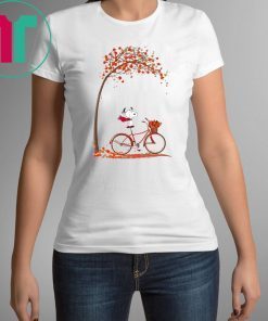 Snoopy Riding A Bicycle Hello Autumn Shirt