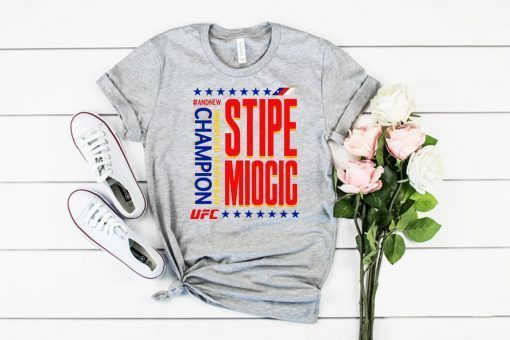 Stipe Miocic #AndNew Heavyweight Champion UFC V-Neck Classic Tee Shirt