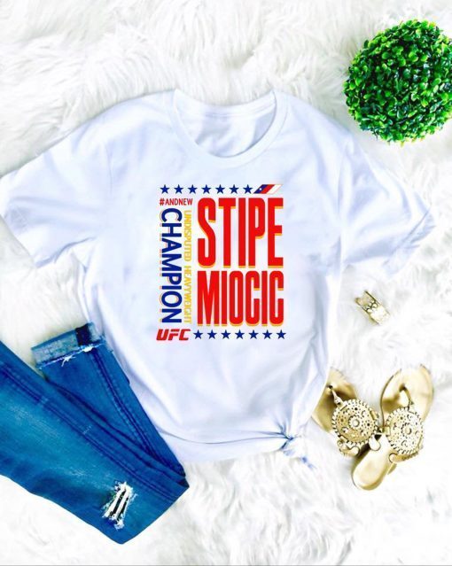 Stipe Miocic #AndNew Heavyweight Champion UFC V-Neck Classic Tee Shirt