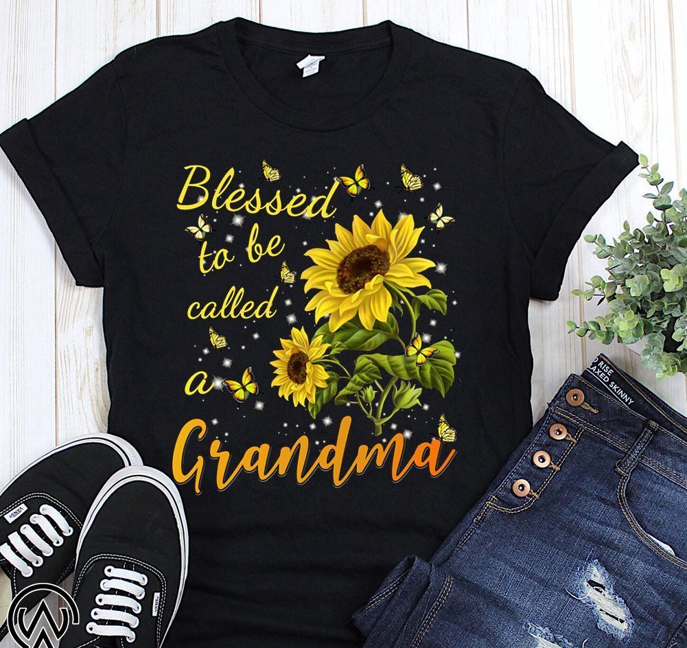 Download Sunflower blessed to be called a grandma shirt ...