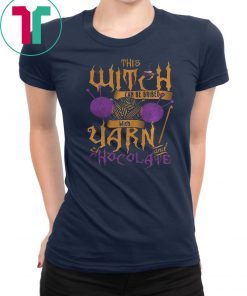 The witch can be bribed with yarn chocolate Halloween T-shirt
