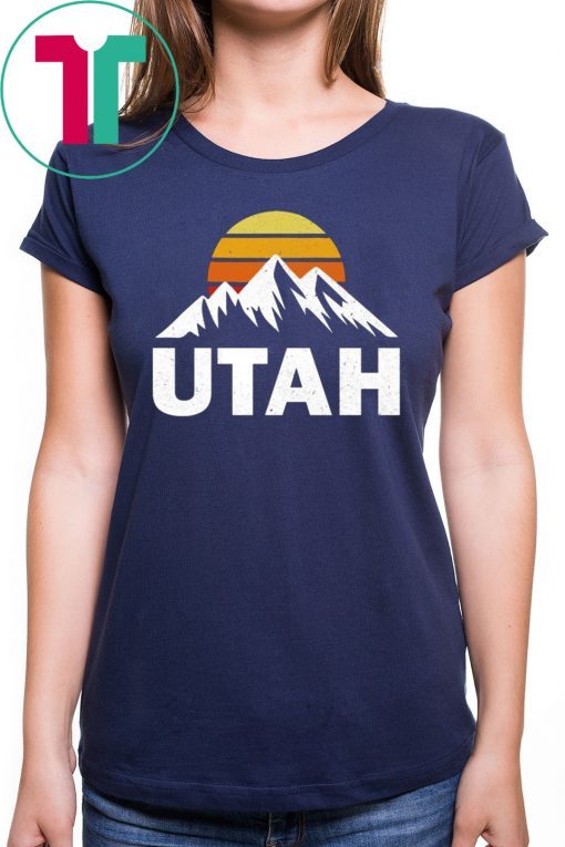 Vintage UTAH With Mountains At Sunset T-Shirt