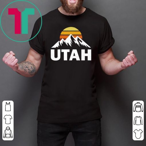 Vintage UTAH With Mountains At Sunset T-Shirt