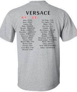 Versace China T-Shirt Font and Back