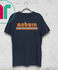 Auburn Football Retro Three Stripe Weathered Vintage Shirt