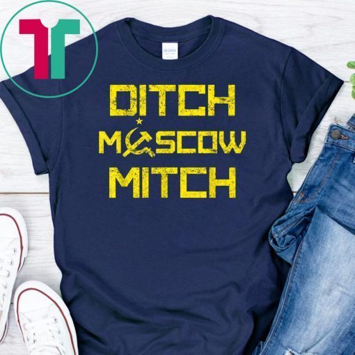 Vintage Ditch Moscow Mitch Funny Anti Trump Russia Soviet Kentucky Democrats Gift Tee Shirt