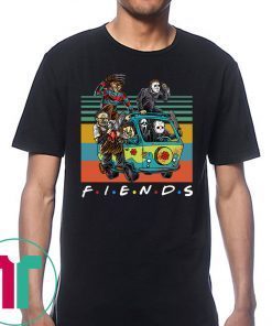 Vintage Friends TV Show Characters Horror Movies Tee Shirt