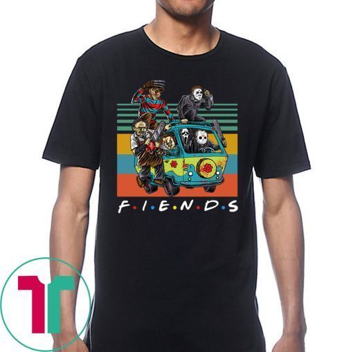 Vintage Friends TV Show Characters Horror Movies Tee Shirt