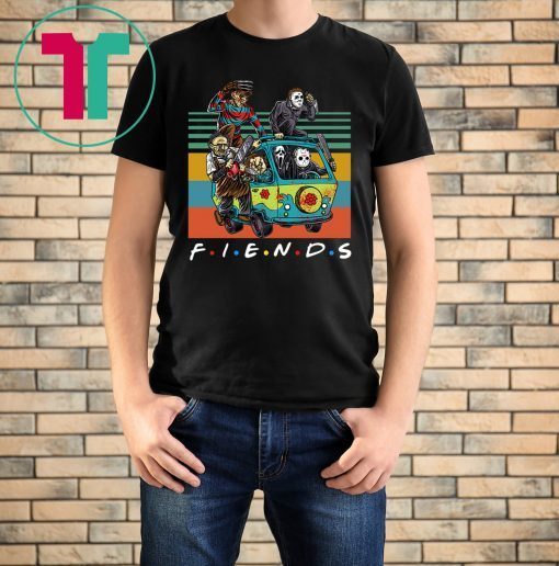 Vintage Friends TV Show Characters Horror Movies Tee Shirt