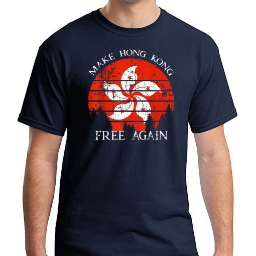 Vintage hong kong china flag make HK free again Tee shirt
