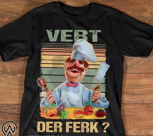Vintage swedish chef vert der ferk shirt