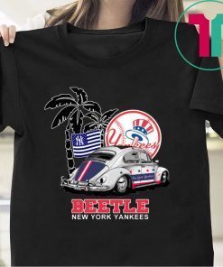 Womens Volkswagen Beetle New York Yankees T-Shirt