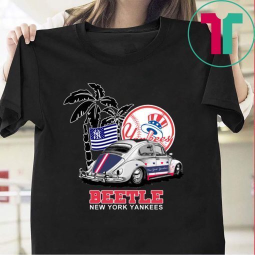 Womens Volkswagen Beetle New York Yankees T-Shirt