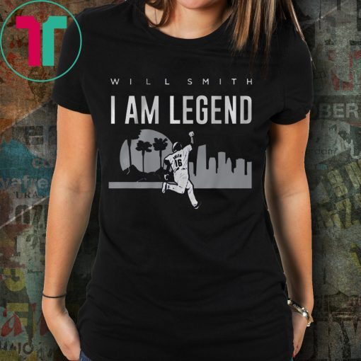 Will Smith Tee Shirt - I Am Legend, Los Angeles, MLBPA Shirt