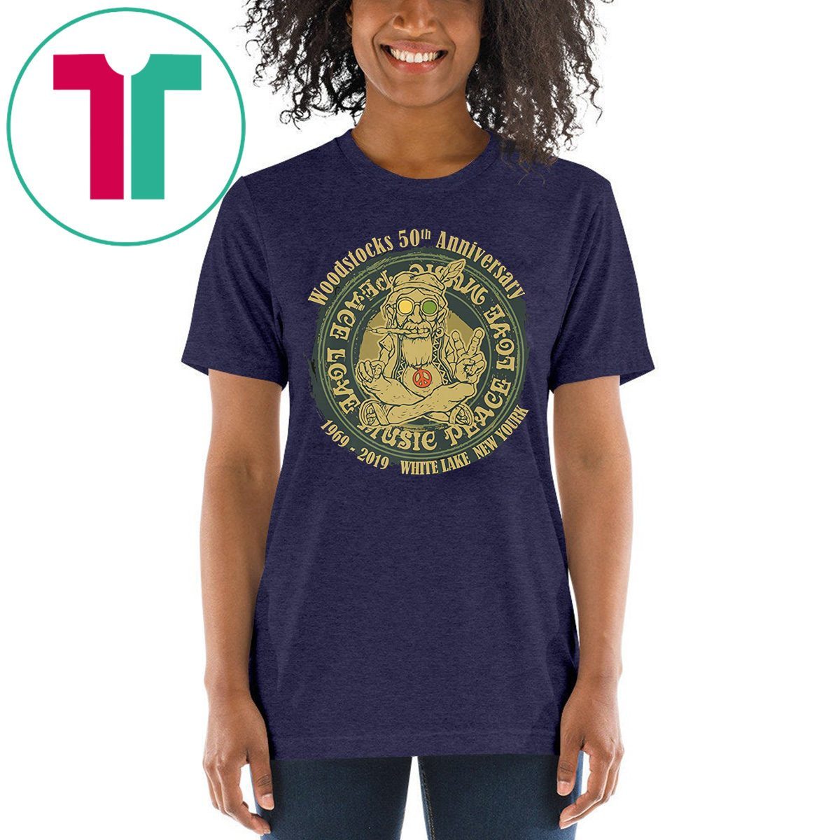 Woodstocks 50th Anniversary Peace Love Tee Shirt
