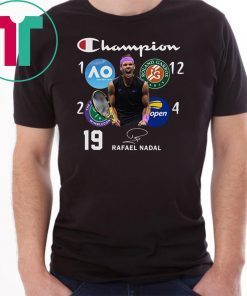 19th grand slam champion rafael nadal signature shirt