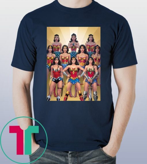 80th Anniversary Wonder Woman Through The Decades T-Shirts