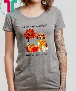 Beagle It’s The Most Wonderful Time Of The Year Fall Autumn Maple Leaf Shirt
