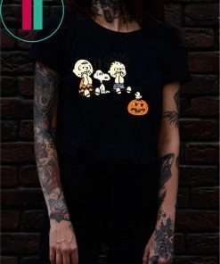 Boo Snoopy Charlie Brown And Linus Van Pelt Frightened Of Ghost Halloween Kids T-shirt