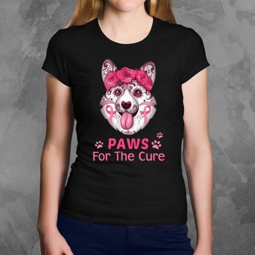 Breast cancer awareness corgi for the cure Shirt