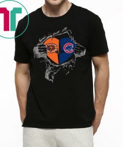 CHICAGO BEARS AND CHICAGO CUBS INSIDE ME 2019 T-SHIRT