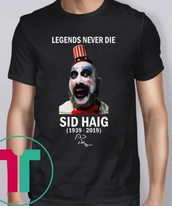 Captain Spaulding legends never die 1939 2019 t-shirt