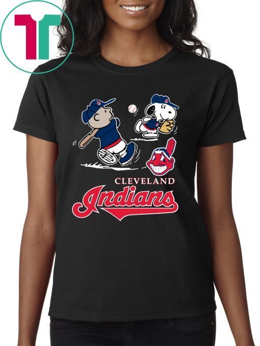 Charlie Brown Snoopy Cleveland Indians T-Shirt