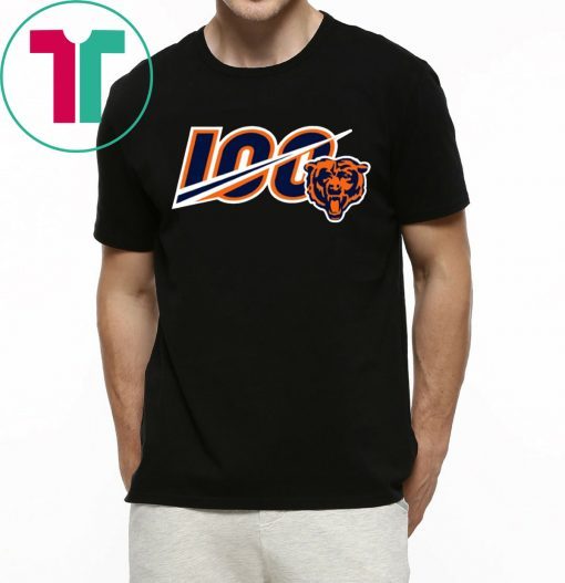 Chicago Bears 100 T-Shirt for Mens Womens Kids