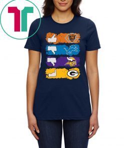 Chicago Bears Minnesota Vikings Detroit Lions and Green Bay Packers Tee Shirt