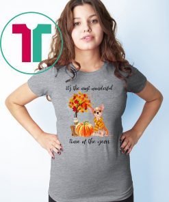 Chihuahua It’s The Most Wonderful Time Of The Year Fall Autumn Maple Leaf Shirt