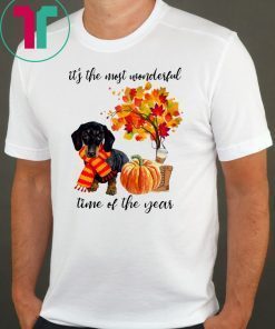 Dachshund It’s The Most Wonderful Time Of The Year Fall Autumn Maple Leaf Shirt