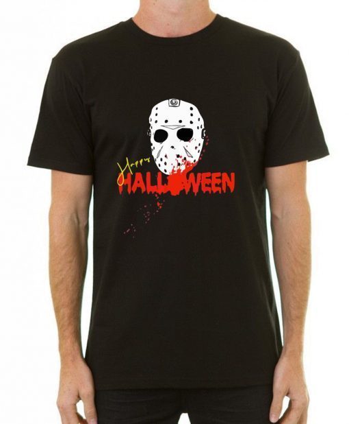 Die Halloween Maske Happy Halloween Shirt