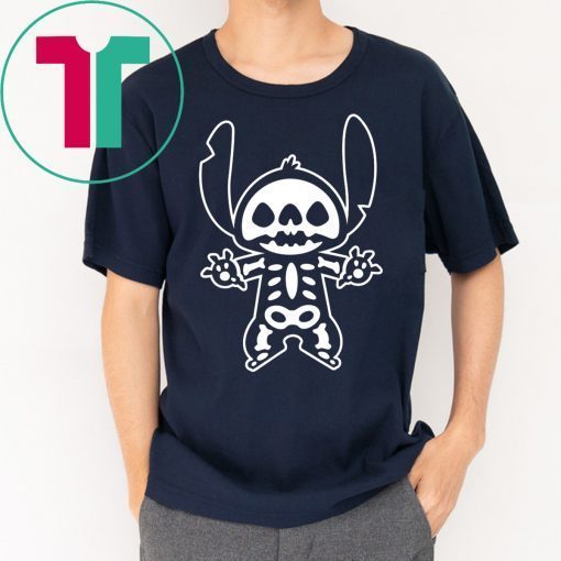 Disney stitch halloween skeleton shirt