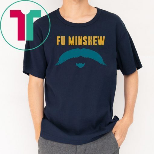 Funny Football Jacksonville Fu Manchu Mustache Fan Minshew T-Shirt