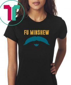 Funny Football Jacksonville Fu Manchu Mustache Fan Minshew T-Shirt