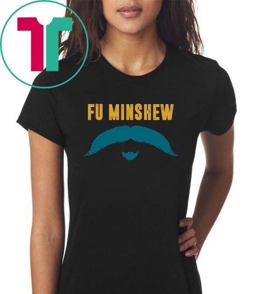 Funny Football Jacksonville Fu Manchu Mustache Fan Minshew T-Shirt