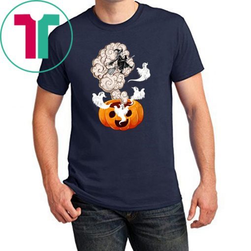 Ghosts And Witch Flying Out Of The Pumpkin T-shirt