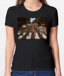 Halloween Horror Characters Abbey Road Tee Shirt