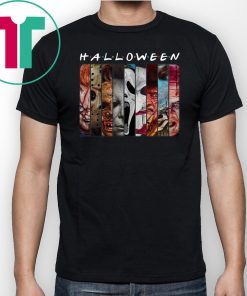 Halloween Horror Characters Friends Mashup face shirt