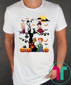 Hocus Tree Three Witches Pocus Halloween T-Shirt