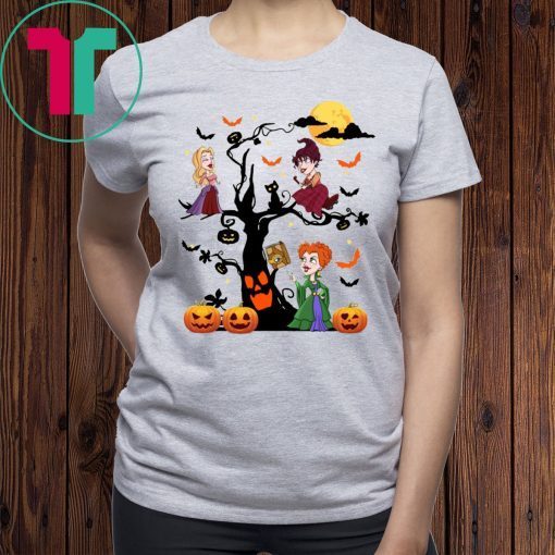 Hocus Tree Three Witches Pocus Halloween T-Shirt