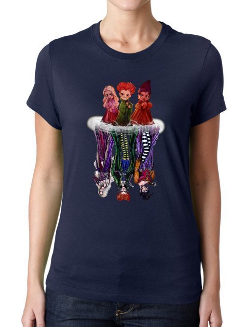 Hocus pocus characters chibi water reflection shirt